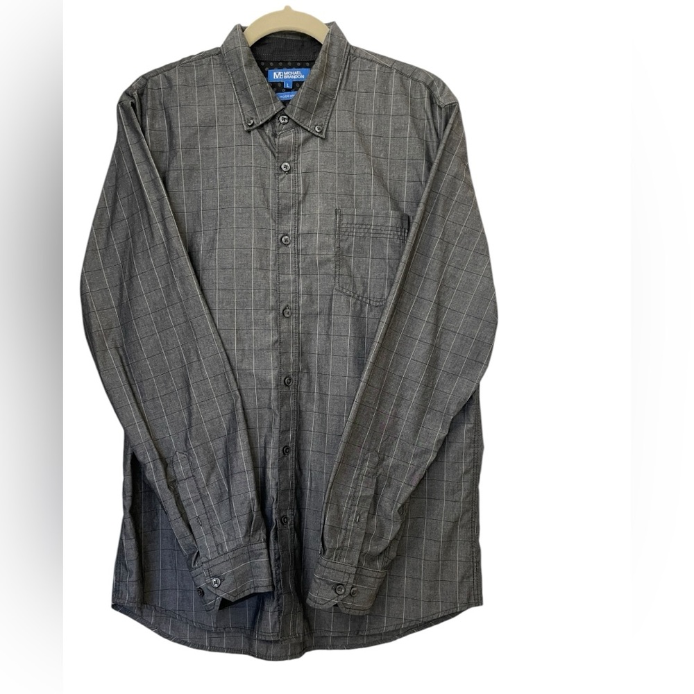 Men's Gray Checkered Shirt